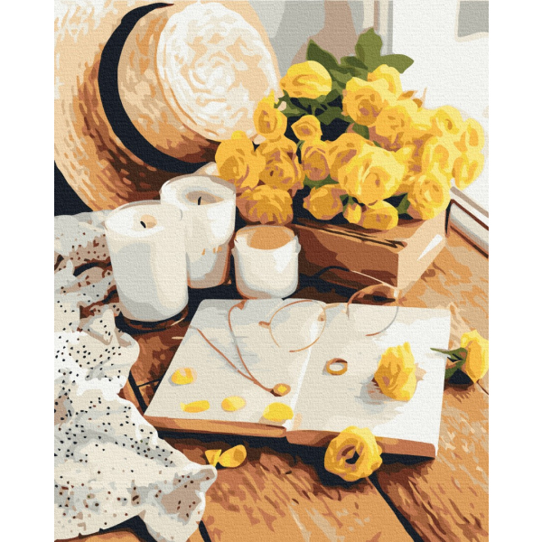 Картина по номерам Натюрморти - Цветочная книга