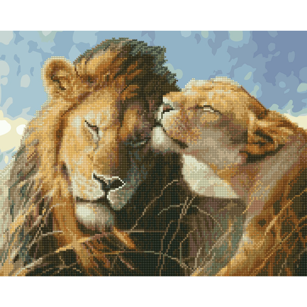 Комбінована алмазна мозаїка - Левина любов