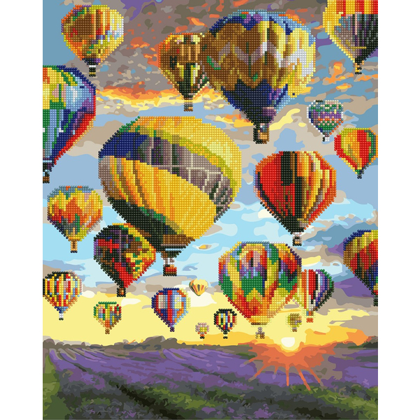Комбінована алмазна мозаїка - Повітряні кулі Провансу