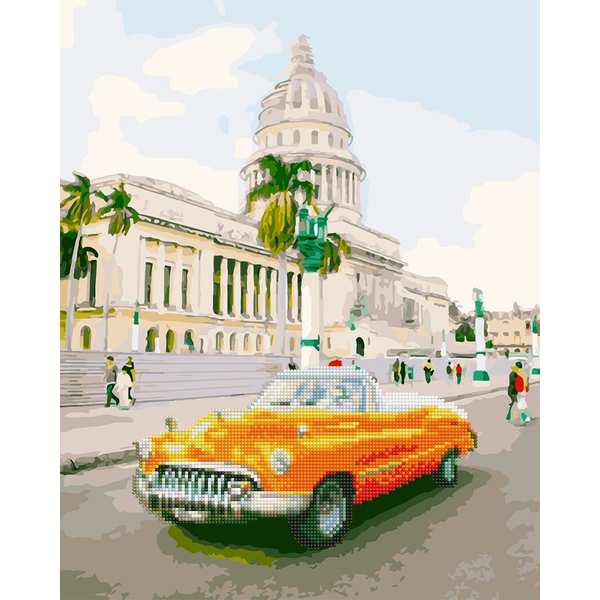 Комбінована алмазна мозаїка - Ретро в Іспанії