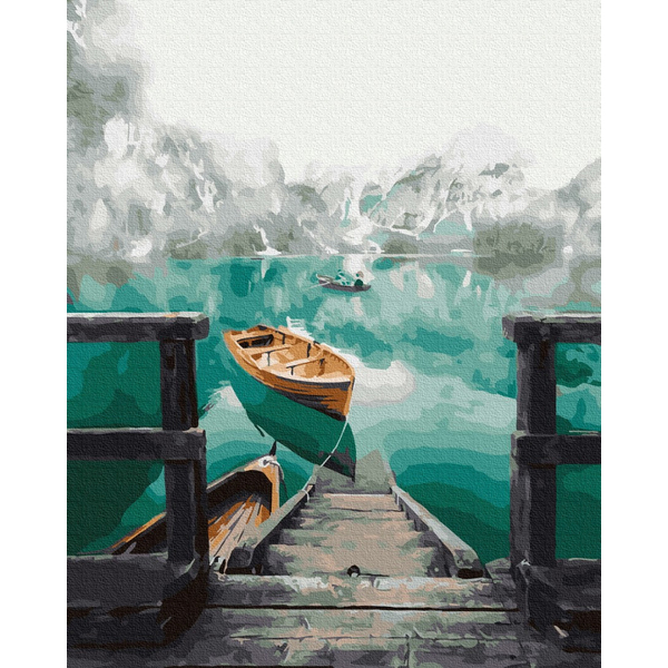 Картина по номерам Пейзажі - Човен на озері Брайес