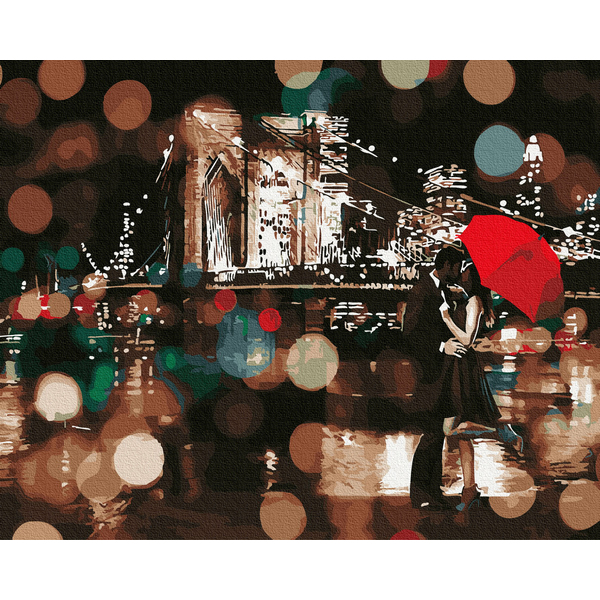 Картина по номерам Города - Романтичний дощовий вечір