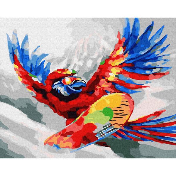 Картина по номерам Поп Арт - Яскравий папуга