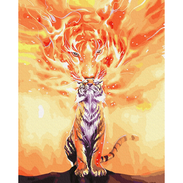 Картина по номерам Тварини, птахи та риби - Енергія тигра