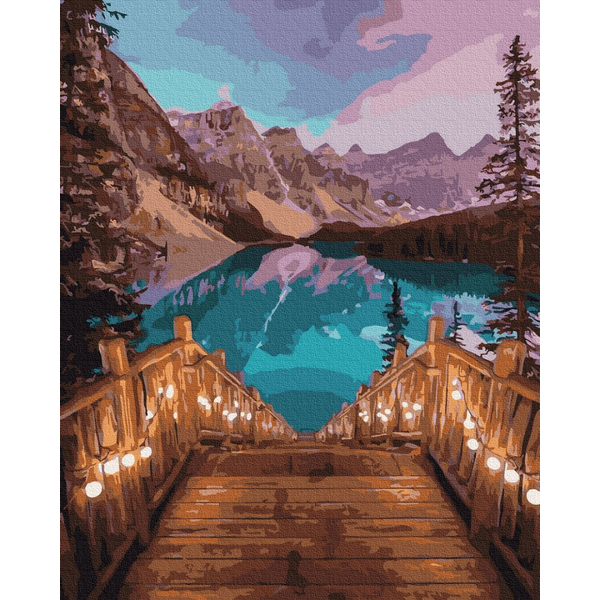 Картина по номерам Пейзажі - Романтичний вечір на озері Комо