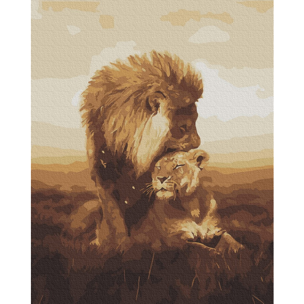 Картина по номерам Тварини, птахи та риби - Левина любов