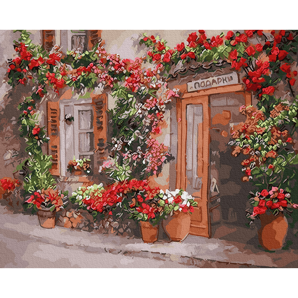 Картина по номерам Города - Квіткова вуличка