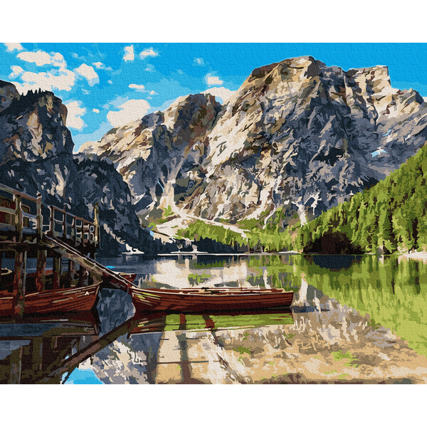 Картина по номерам Природа - Пірс на озері Комо