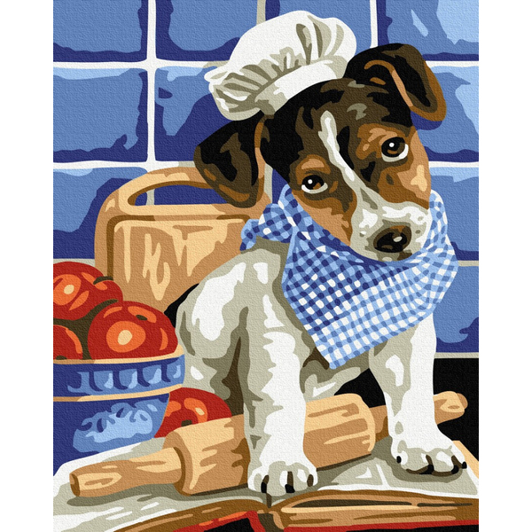 Картина по номерам Тварини, птахи та риби - Собачка поварятко