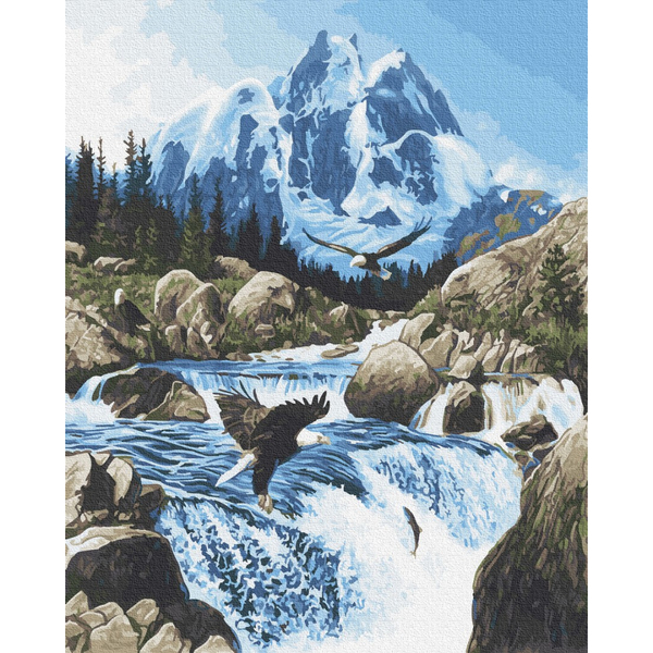 Картина по номерам Природа - Холодне гірське джерело