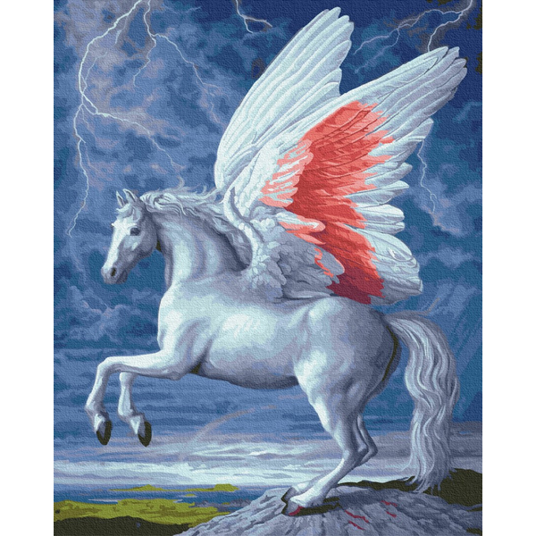 Картина по номерам Тварини, птахи та риби - Крилатий кінь