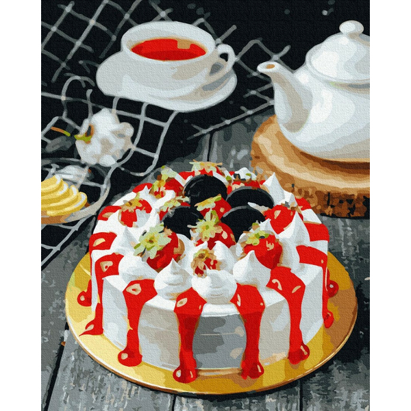 Картина по номерам Натюрморти - Апетитний тортик