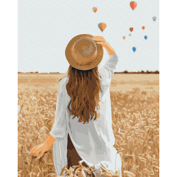 Картина по номерам Авторські колекції - Мандрівниця в житньому полі