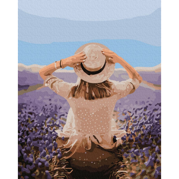 Картина по номерам Авторські колекції - Мандрівниця в лавандовому полі