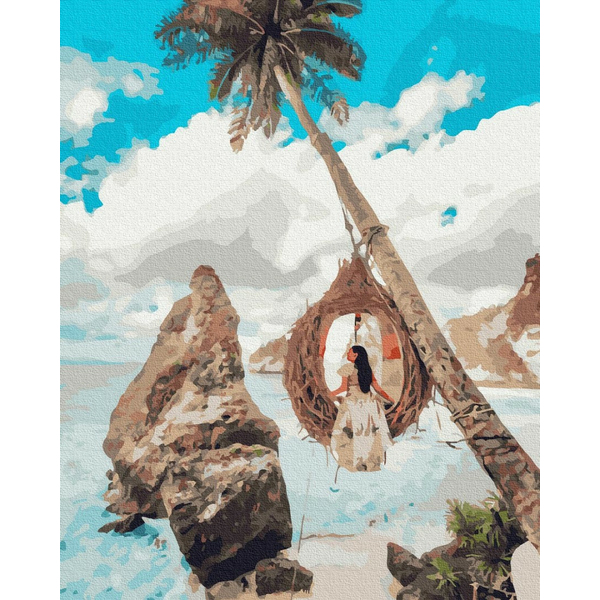 Картина по номерам Природа - Дівчина на райських островах