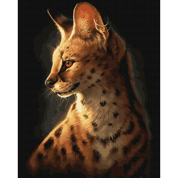 Картина по номерам Тварини, птахи та риби - Хижий оцелот