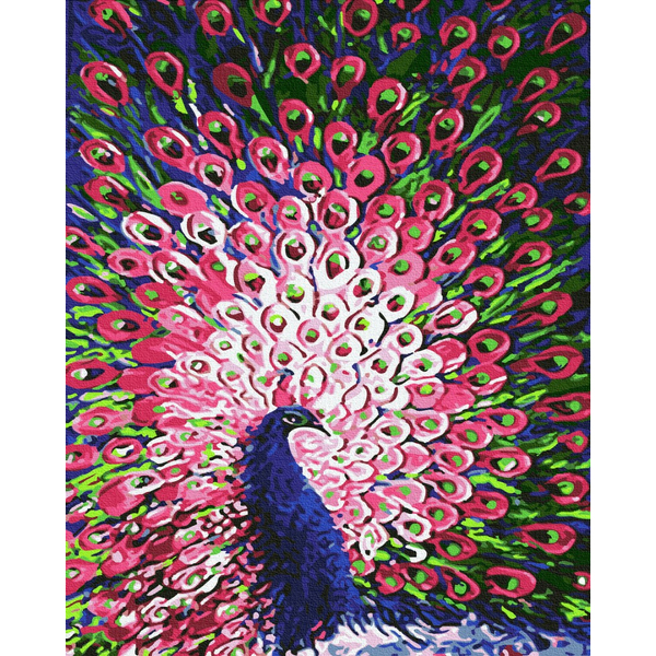 Картина по номерам Тварини, птахи та риби - Поважний павлін