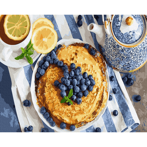 Картина по номерам Натюрморти - Млинці з лохиною