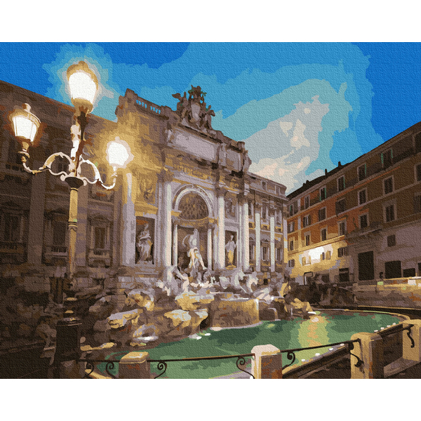Картина по номерам Города - Вид на фонтан Треві