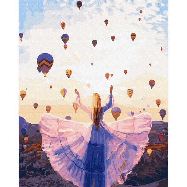 Картина по номерам Люди на картинах - Чарівні кулі Каппадокії