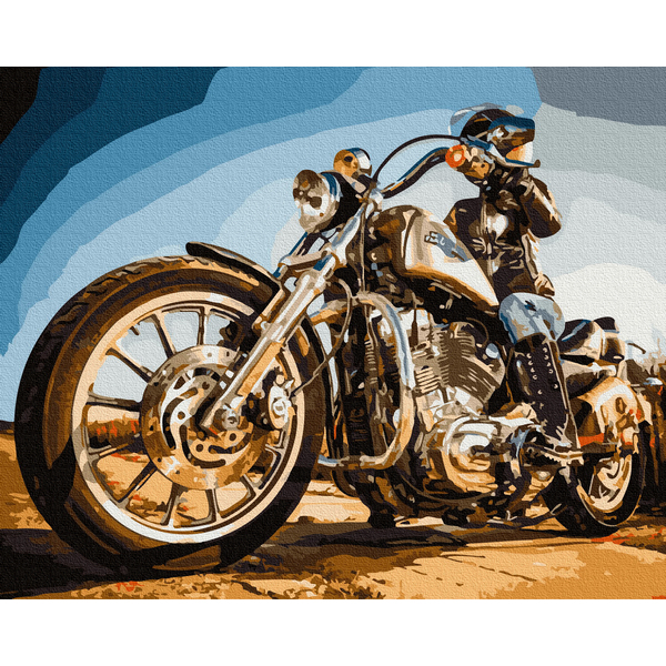 Картина по номерам Кораблі, автомобілі та літаки - Байк в пісках