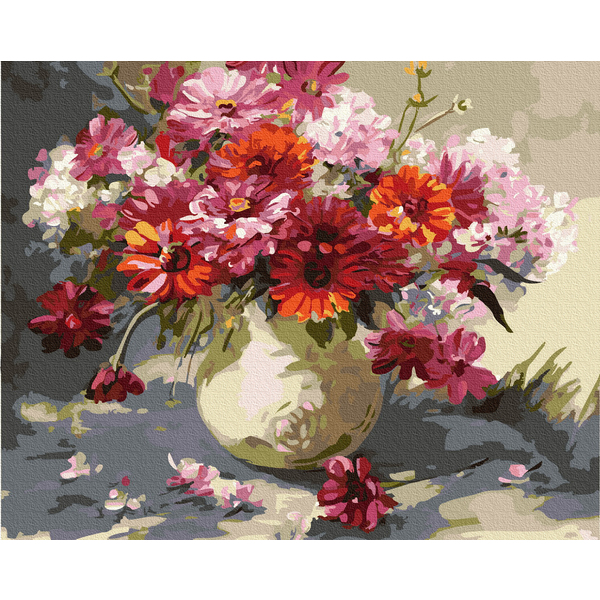 Картина по номерам Квіти - Букет яскравих маргариток