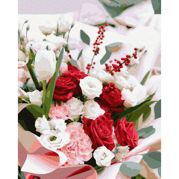 Картина по номерам Квіти - Зимовий букет