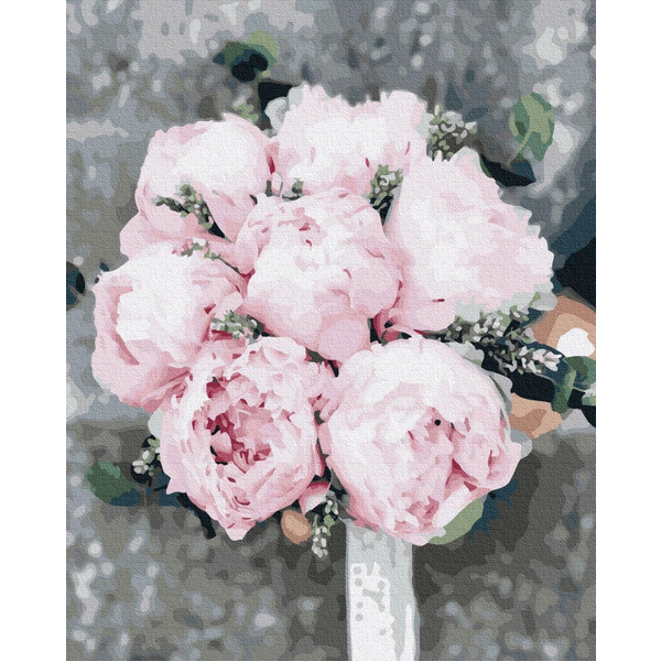 Картина по номерам Квіти - Піони для нареченої