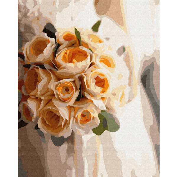 Картина по номерам Квіти - Букет нареченої