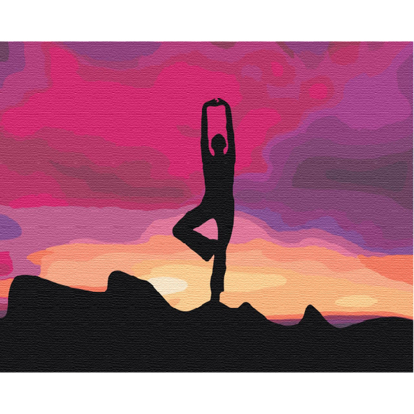 Картина по номерам Люди на картинах - Медитація на заході