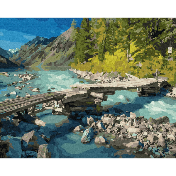 Картина по номерам Природа - Гірський місточок