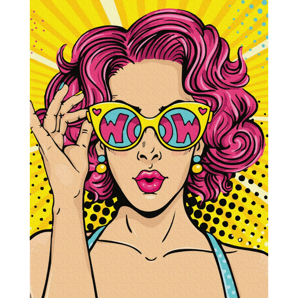 Картина по номерам Поп Арт - Поп-арт діва