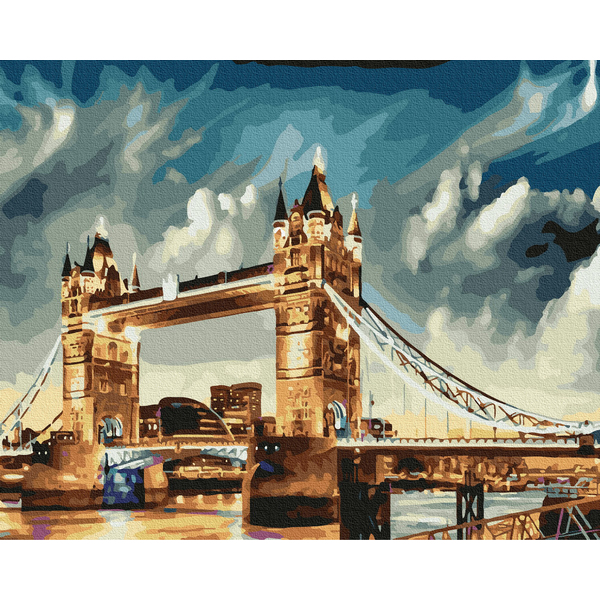 Картина по номерам Города - Тауерський міст аквареллю