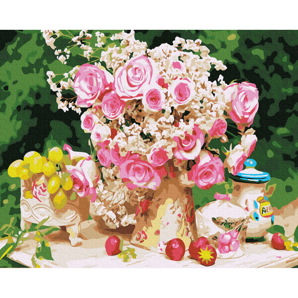 Картина по номерам Квіти - Садові троянди