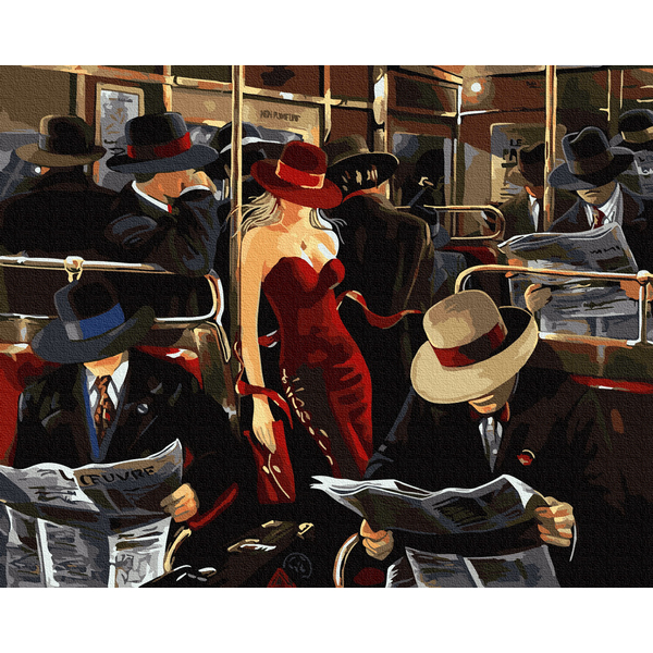 Картина по номерам Люди на картинах - Спокусниця в метро