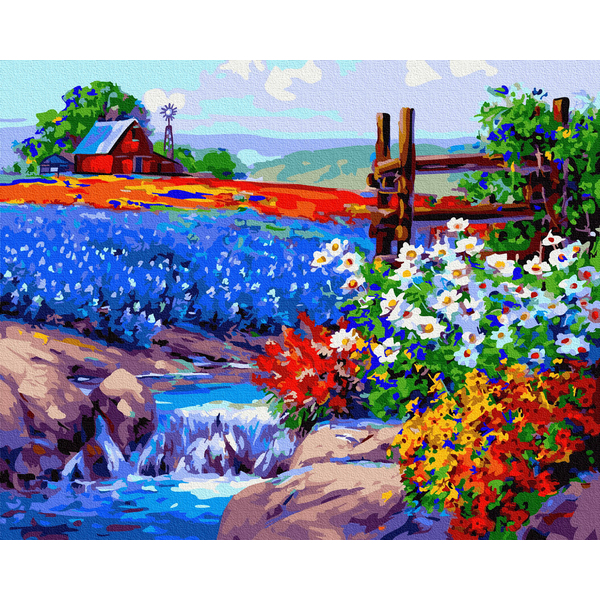 Картина по номерам Пейзажі - Квітуче поле