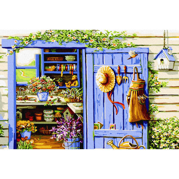 Картина по номерам Пейзажі - Двері в садовий будиночок