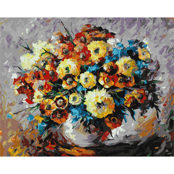 Картина по номерам Квіти - Букет масляними фарбами