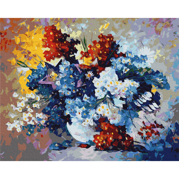 Картина по номерам Квіти - Букет масляними фарбами