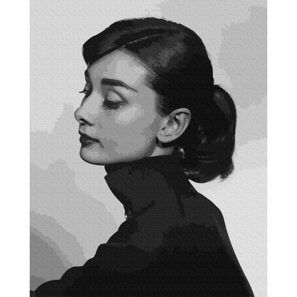 Картина по номерам Люди на картинах - Одрі Хепберн в об'єктиві камери