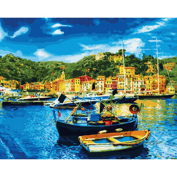 Картина по номерам Пейзажі - Човни на узбережжі