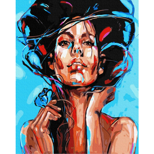 Картина по номерам Поп Арт - Живописний портрет жінки