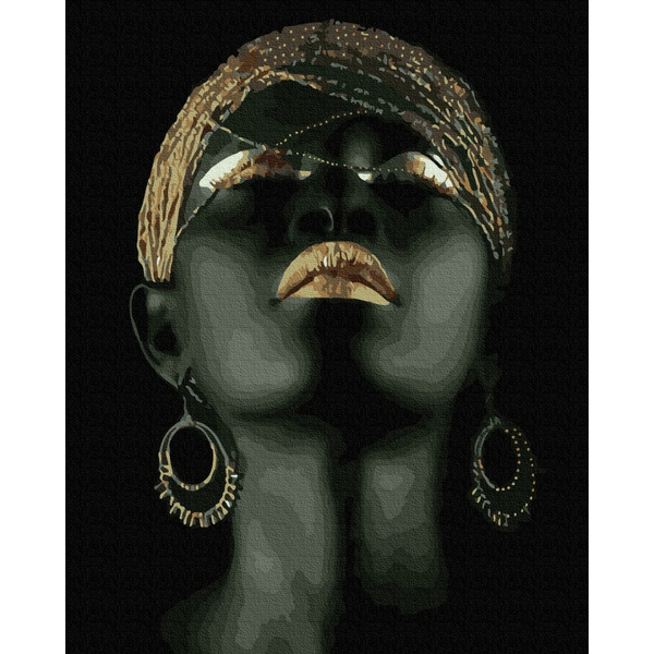 Картина по номерам Люди на картинах - Портрет в позолоті