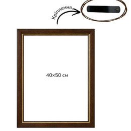 Багетна рамка (коричнево-золота 2 см) 40х50