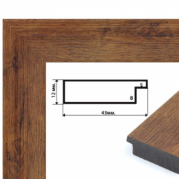 Baguette frame (light wood 4 cm) 40х70