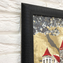 Багетна рамка (чорна рельєфна 4,5 см) 50х90