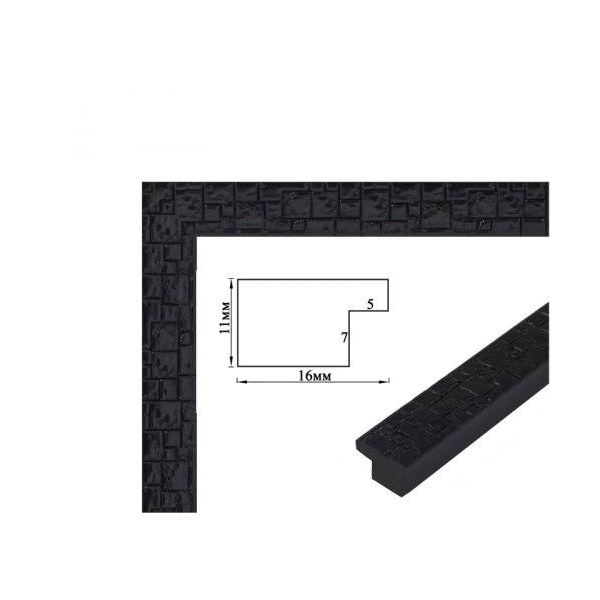 Багетні рами - Багетная рамка (черный гранит 4 см) 50х70