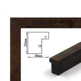 Багетная рамка (темное дерево 2 см) 50х60