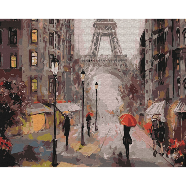 Картина по номерам Города - Дощовий ранок в Парижі