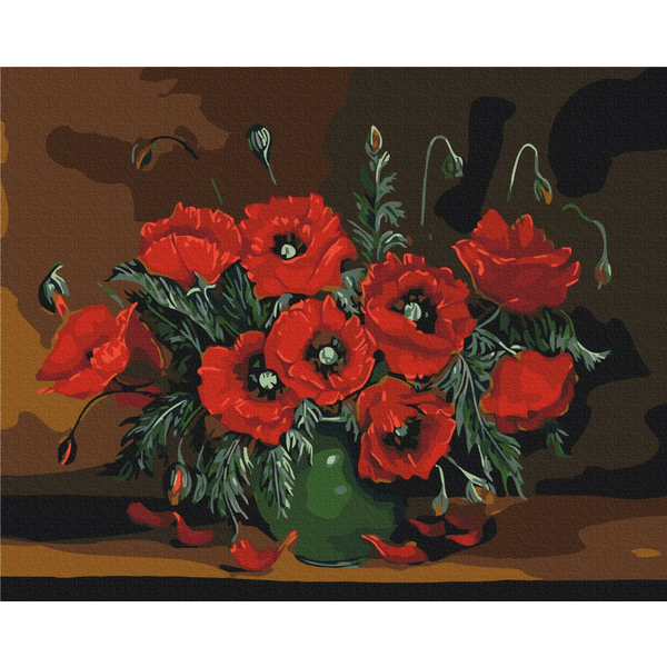 Картина по номерам Квіти - Натюрморт с маками